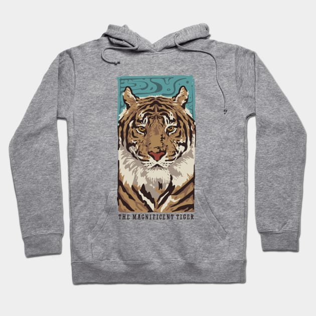 The Magnificent Tiger Hoodie by Mako Design 